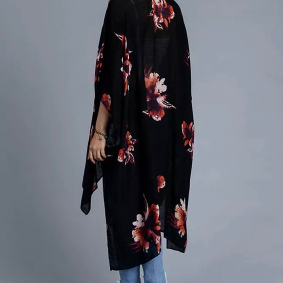 Floral Print Kimono - Picture 3 of 15